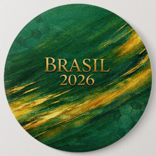 Brazil World Cup 2026 Fan Gift Art Prin 6 Cm Round Badge