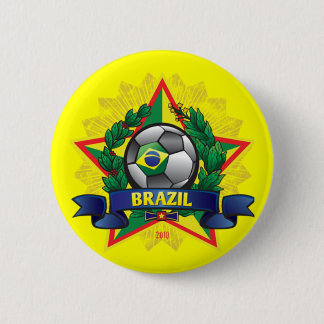 Brazil World Cup Soccer 6 Cm Round Badge
