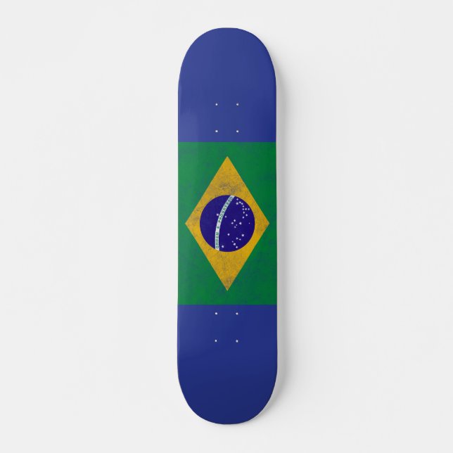 Brazile Vintage Flag Skateboard (Front)