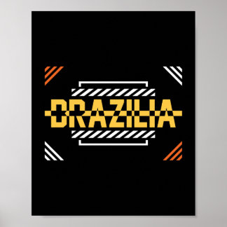 Brazilia Modern Typography Design  Poster