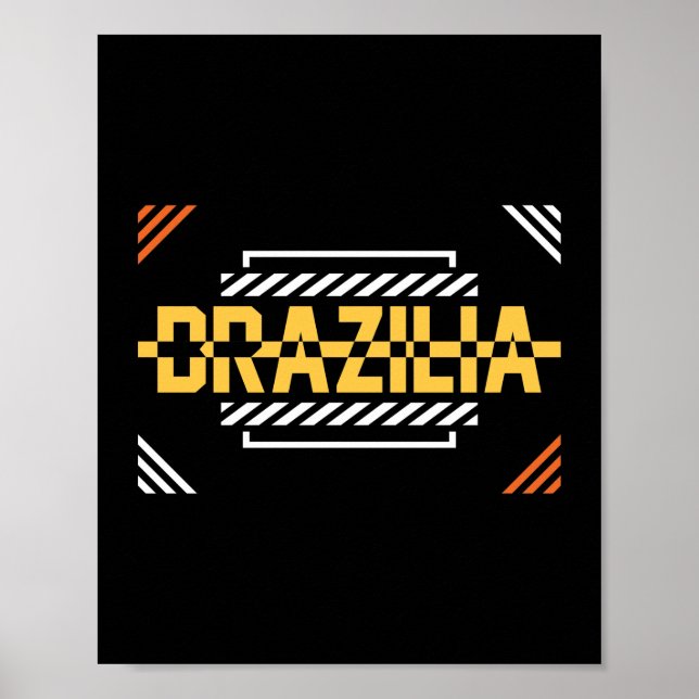 Brazilia Modern Typography Design  Poster (Front)