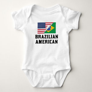 Brazilian American Flag Baby Bodysuit