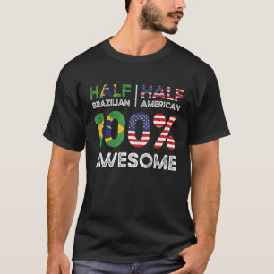 Brazilian American Patriot USA Grown Brazil US Fla T-Shirt