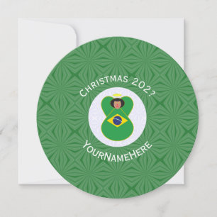 Brazilian Angel Christmas Flag Personalised Invitation
