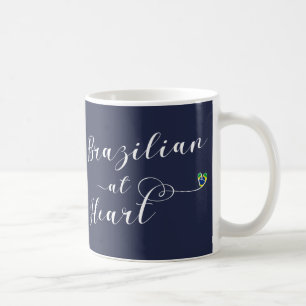 Brazilian At Heart Mug, Brasil Coffee Mug