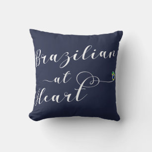 Brazilian At Heart Throw Cushion, Brasil Cushion