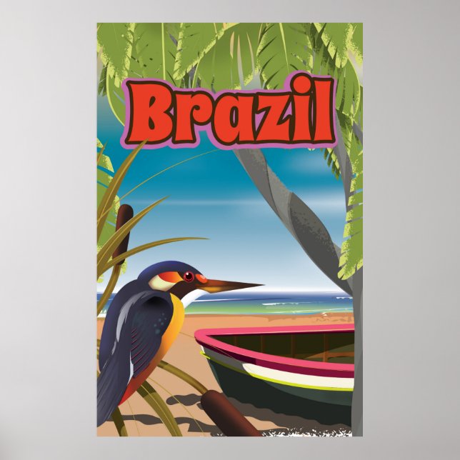 Brazilian Beach Post Card travel print (Front)