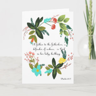 Brazilian Bible Verses Art - Psalm 68:5 Card