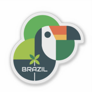 Brazilian Bird Geometric Toucan Personalised Art