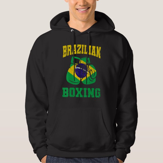Brazilian Boxing Gloves Brazil Pride  Mens Womens  Hoodie (Front)