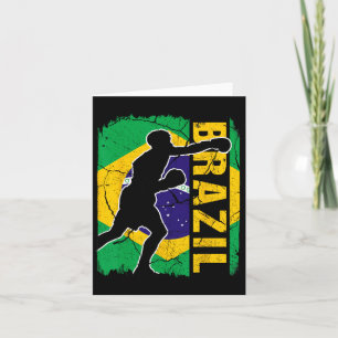 Brazilian Boxing Team Brazil Flag Boxing Gloves Card
