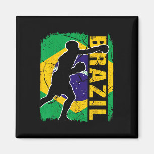 Brazilian Boxing Team Brazil Flag Boxing Gloves Magnet