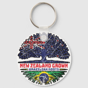 Brazilian Brazil New Zealander New Zealand Tree Key Ring