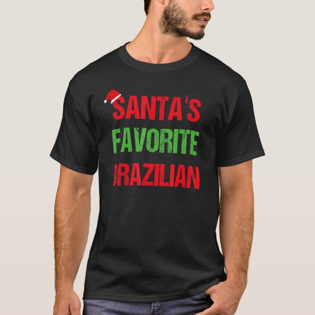 Brazilian  Brazil Pajama Christmas T-Shirt (Front)