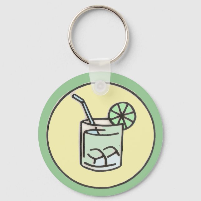 brazilian caipirinha cocktail key ring (Front)