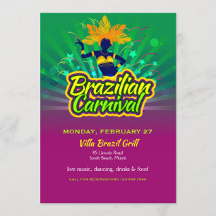 Brazilian Carnival Invitation