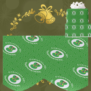 Brazilian Christmas Angel Flag Personalised Wrapping Paper