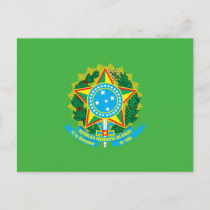 Brazilian coat of arms postcard
