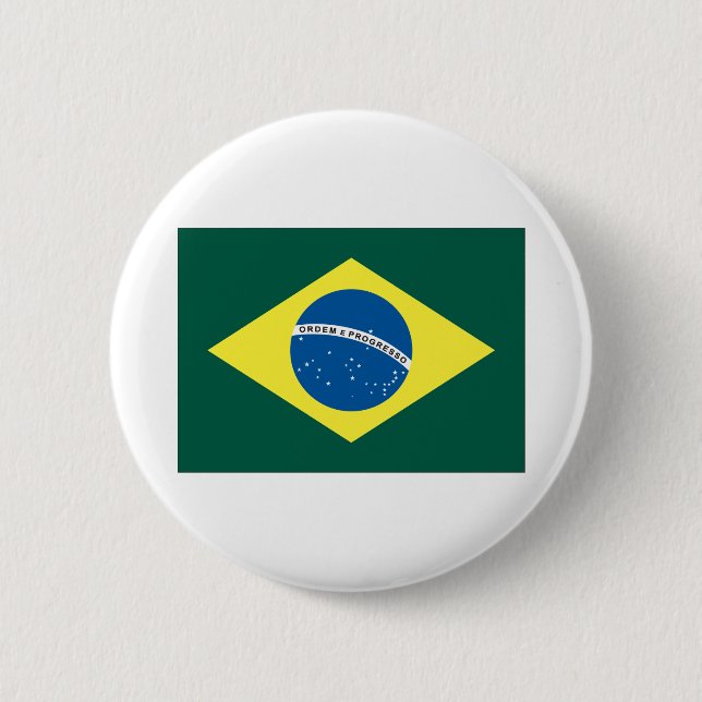 Brazilian Flag 6 Cm Round Badge (Front)