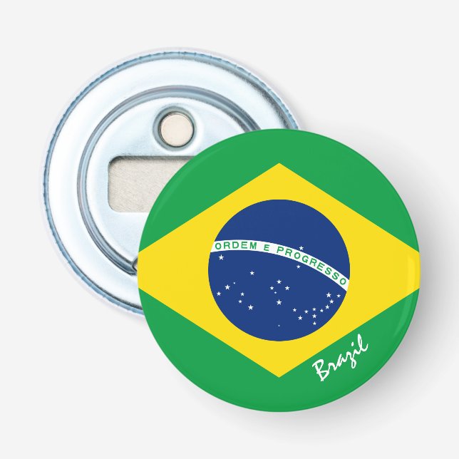 Brazilian Flag & Brazil party /sports drink Bottle Opener (Front)