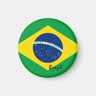 Brazilian flag & Brazil - travel/sports fans Magnet