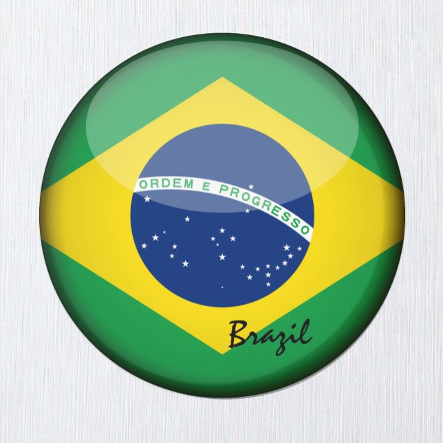 Brazilian flag & Brazil - travel/sports fans Magnet (Creator Uploaded)