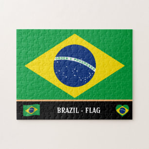 Brazilian Flag & Brazilian country / Brazil Jigsaw Puzzle