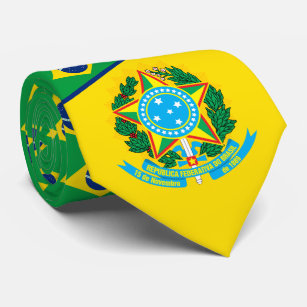 Brazilian Flag & Coat of Arms, Brazil Tie