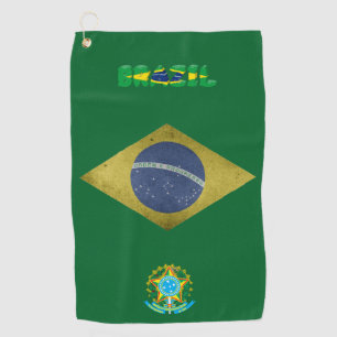 Brazilian flag golf towel