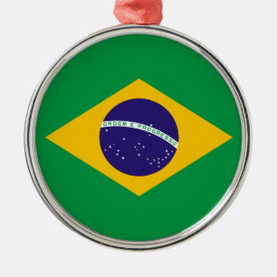 Brazilian flag metal ornament
