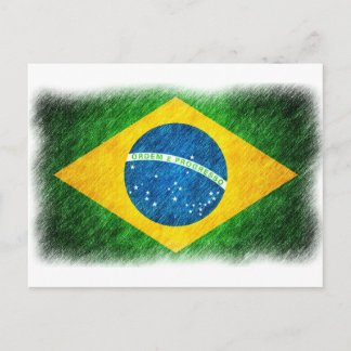 Brazilian_Flag_Pencil_Painting Postcard