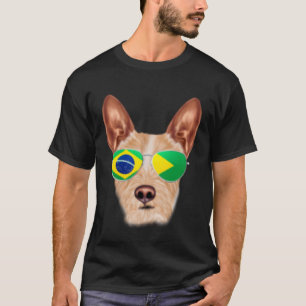 Brazilian Flag Portuguese Podengo Pequeno Dog Braz T-Shirt