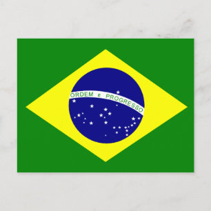 Brazilian flag postcard
