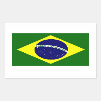 Brazilian Flag Rectangular Sticker