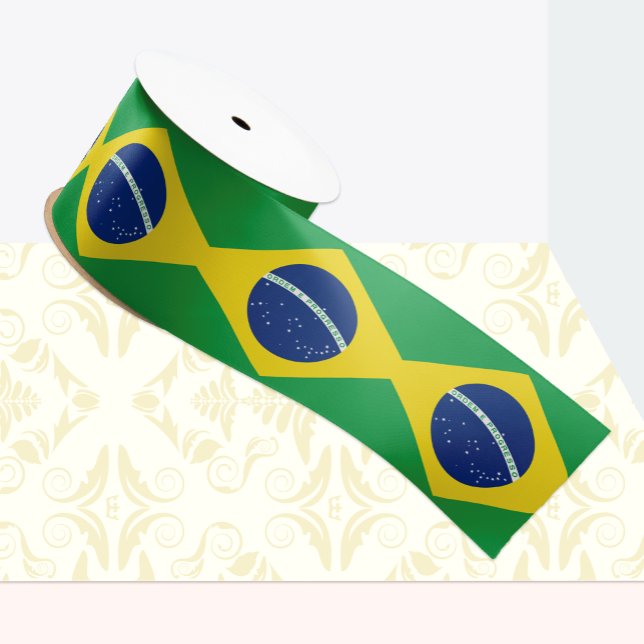 Brazilian Flag ribbon, Brazil patriots /sports Satin Ribbon (Creator Uploaded)