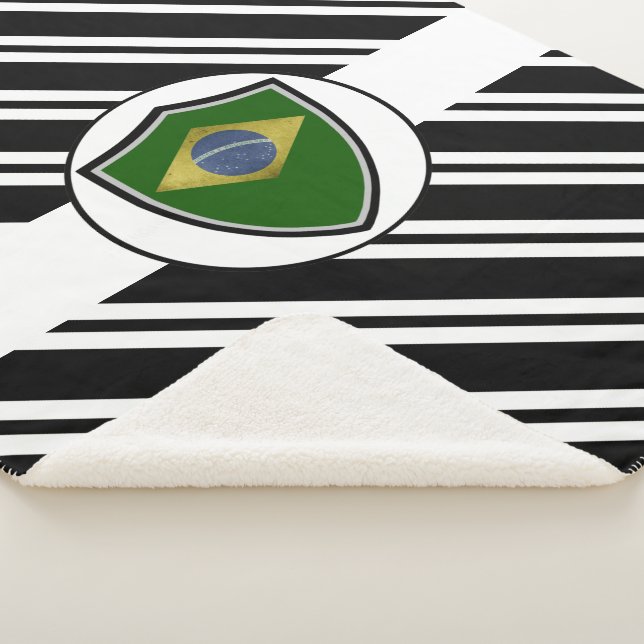 Brazilian flag sherpa blanket (3/4)