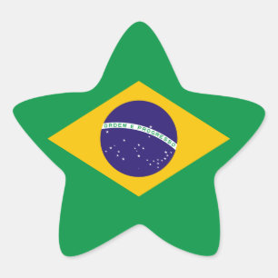 Brazilian flag star sticker
