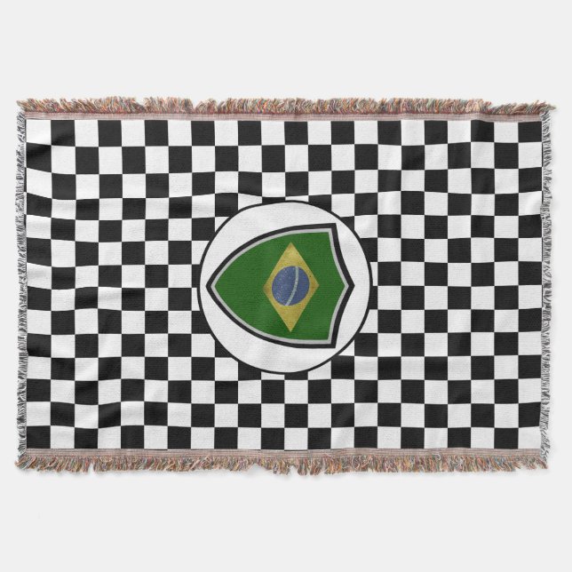 Brazilian flag throw blanket (Front)
