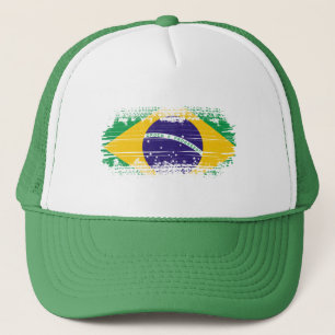 Brazilian flag trucker hat