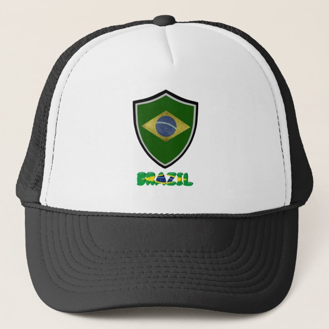 Brazilian flag trucker hat (Front)