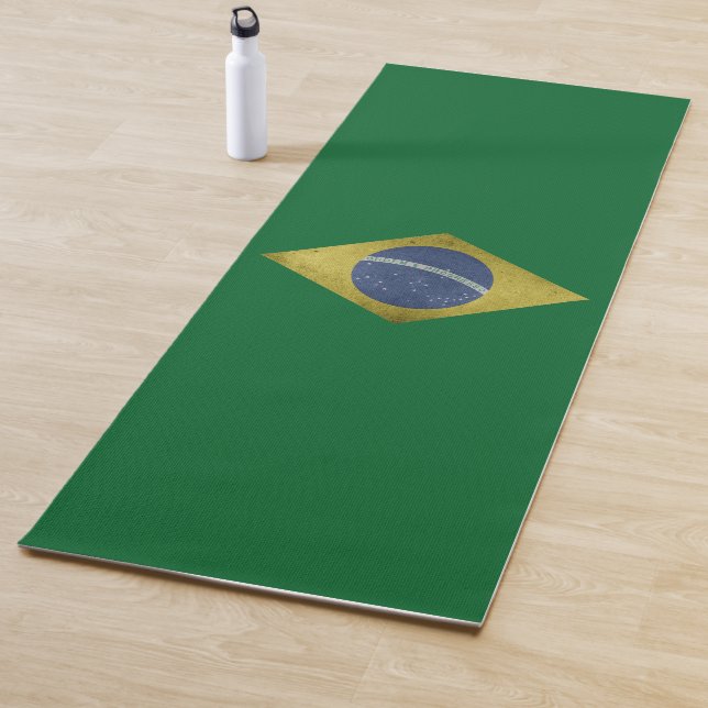 Brazilian flag yoga mat (In Situ)