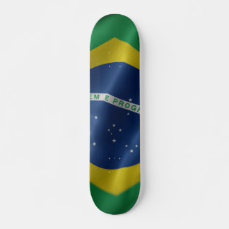 Brazilian Flame Flag Skater Skateboard