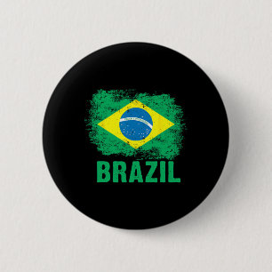 Brazilian Football Brazilian Flag 6 Cm Round Badge