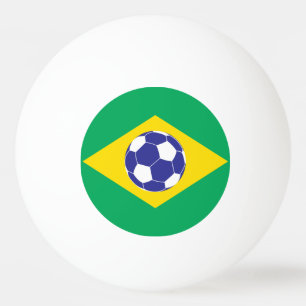 Brazilian Football Flag Ping Pong Ball