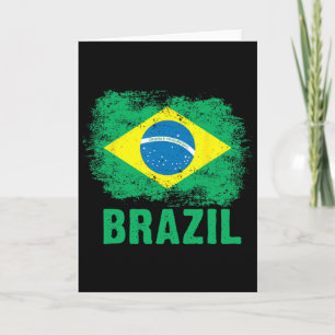 Brazilian Footll Brazilian Flag Card