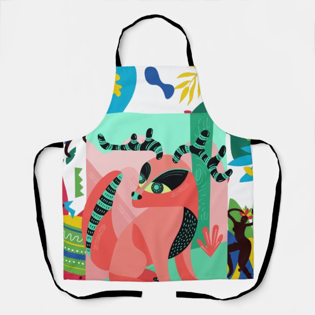 Brazilian fox All-Over Print Apron (Front)
