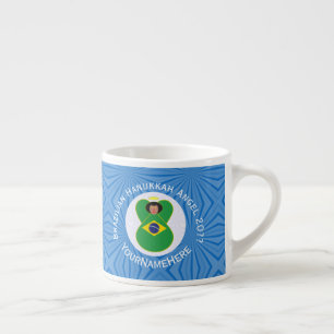 Brazilian Hanukkah Angel Flag Personalised  Espresso Cup