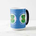 Brazilian Hanukkah Angel Flag Personalised  Magic Mug<br><div class="desc">Magic morphing mug features a Brazilian Flag Angel, dressed in the flag of Brazil, inside a white, fractal circle of squiggly squares. The circle is on a blue fractal background of squiggly squares. Add a name, holiday, and year to personalise your mug as a gift or to add to your...</div>