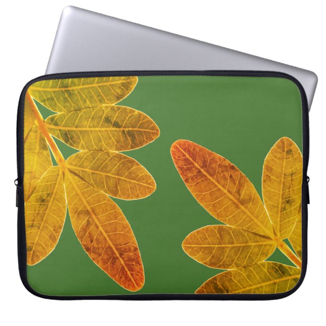 Brazilian holly Plant Leaf Pattern Laptop Sleeve (Front)