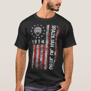 Brazilian Jiu Jitsu 1914 BJJ Jaguar Head American T-Shirt